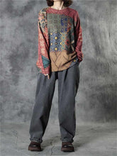 Load image into Gallery viewer, Vintage Pattern Loose Women&#39;S Knitted Sweater
