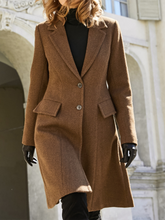 Load image into Gallery viewer, Fashion Long Sleeved Lapel Warm Coat
