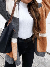 Load image into Gallery viewer, Autumn And Winter Fashion Women&#39;S Color Matching Sweater Coat
