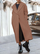 Load image into Gallery viewer, Fashion Casual Lapel Long Woolen Ladies Coat

