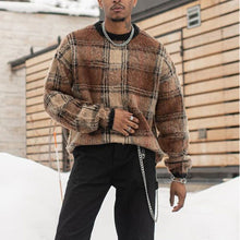 Load image into Gallery viewer, Men&#39;S Fashion Plaid Casual Long Sleeve Sweater

