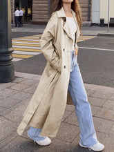 Load image into Gallery viewer, Fashion Lapel Long Sleeve Solid Color Casual Over-length Coat

