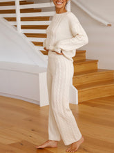 Load image into Gallery viewer, Round Neck Long Sleeve Loose Casual Suit
