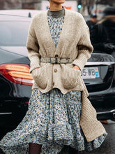 Load image into Gallery viewer, Fashion Casual Long-sleeved Solid Color Irregular Sweater Cardigan
