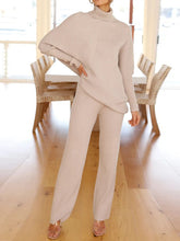 Load image into Gallery viewer, Simple Casual Loose Round Neck Long Sleeved Knitted Suit
