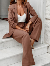 Load image into Gallery viewer, Two-piece Casual Suit with Pure Color Lapel
