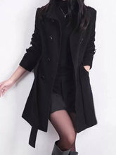 Load image into Gallery viewer, Fashion Stand-up Collar Double-breasted Solid Color Casual Jacket
