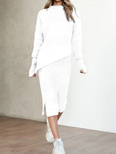 Load image into Gallery viewer, Elegant Loose LongSleeved Top and Skirt Knit Suit
