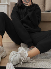 Load image into Gallery viewer, Women&#39;S Casual Solid Color Hooded Sports Loose Two-Piece Suit
