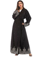 Load image into Gallery viewer, Retro Polka Dot Muslim Women&#39;S Overcoat Long Skirt
