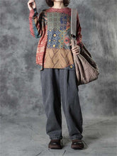 Load image into Gallery viewer, Vintage Pattern Loose Women&#39;S Knitted Sweater
