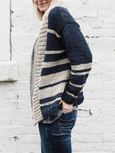 Load image into Gallery viewer, Casual Knitted Stripe Cardigan Jacket
