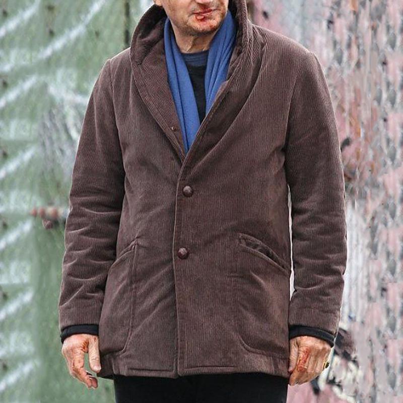 Brown Solid Color Casual Men's Jacket