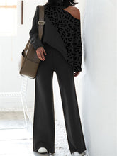 Load image into Gallery viewer, Fashion Casual Leopard Print Strapless Two-piece Suit
