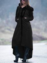 Load image into Gallery viewer, Fashion Hooded Zipper Knit Round Neck Dress
