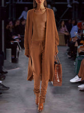 Load image into Gallery viewer, Fashion Round Neck Solid Color Long Sleeve Knitted Three-piece Suit
