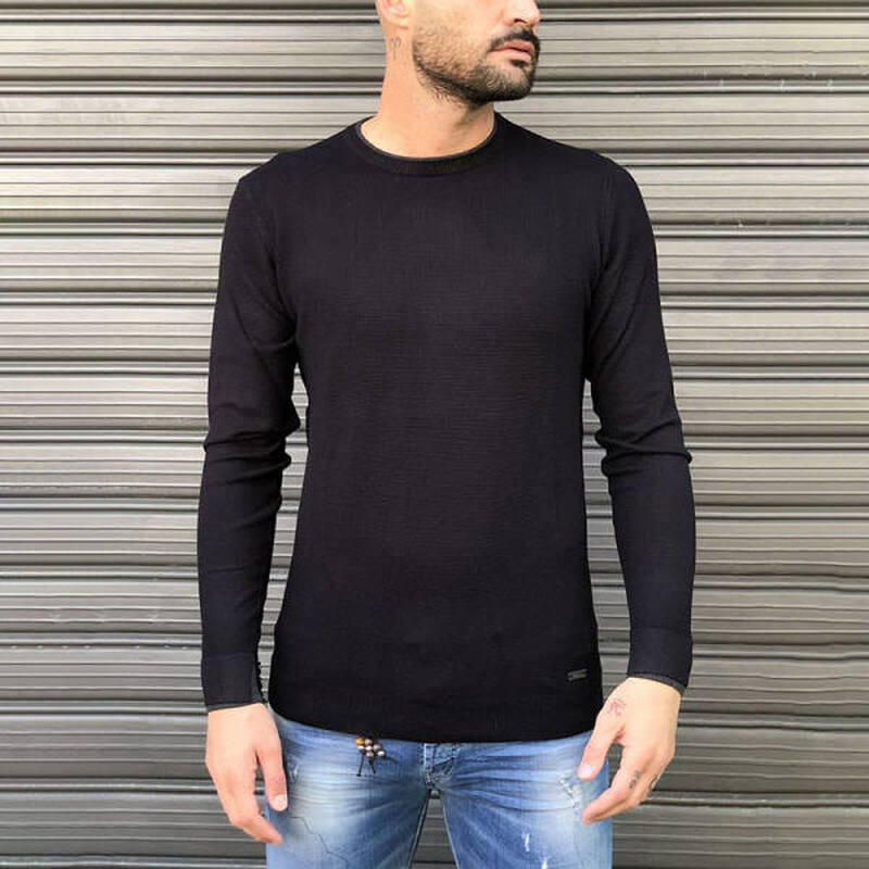 Men'S Fashion Button Casual Turtleneck Sweater