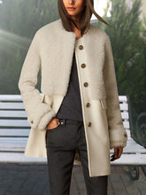 Load image into Gallery viewer, Fashion Stitching Solid Color Ladies Woolen Coat
