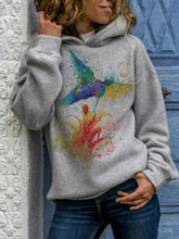 Load image into Gallery viewer, Autumn and Winter Women&#39;s Bird Print  Hoodie
