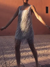 Load image into Gallery viewer, Fashion Fringed Sling Evening Dress
