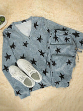 Load image into Gallery viewer, Fashion Star Print Long Sleeve Two-piece Suit
