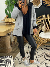 Load image into Gallery viewer, Pure Color Long-sleeved Hooded Casual Coat
